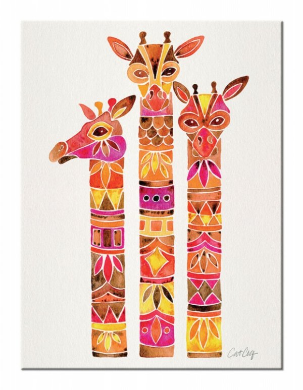 Giraffes - Obraz na płótnie