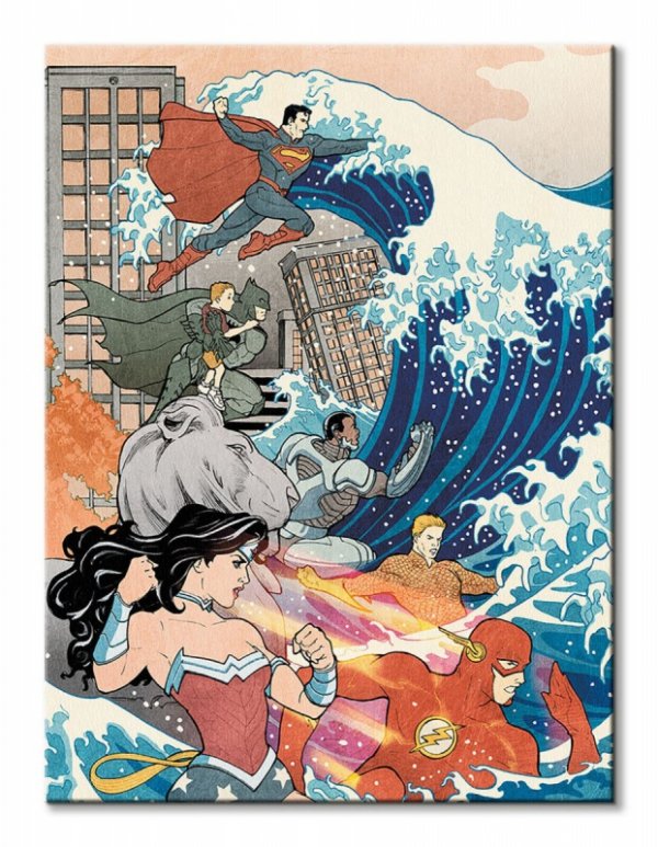 Wonder Woman (Justice League Great Wave)  - obraz na płótnie