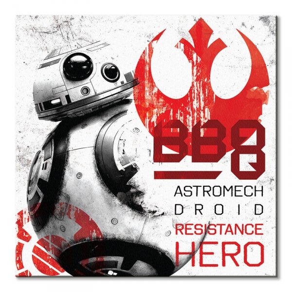 Obraz na płótnie - Gwiezdne Wojny: (BB-8 Resistance Hero) - DecoArt24.pl