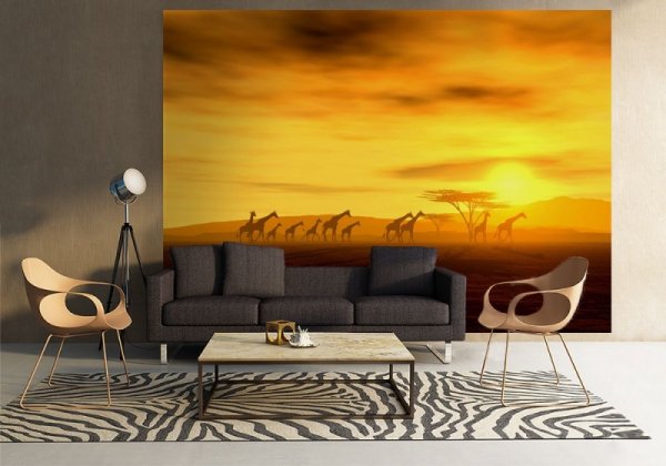 Fototapeta na ścianę - Żyrafy na safari - 254x183 cm