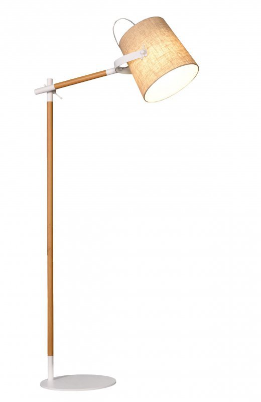 Lampa Podłogowa - Kremowa Stojąca - Lapidus - dekoracyjne oświetlenie salonu - decoart24