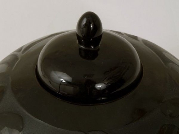 Wazon ceramiczny - Czarny - 20x18cm