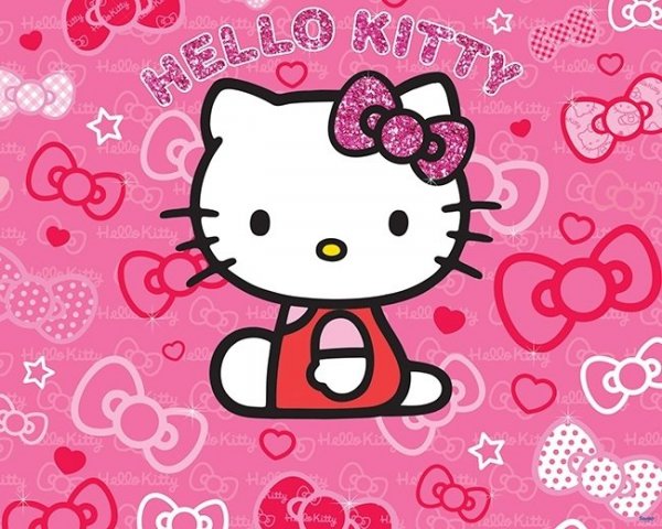 Fototapeta dla dzieci - Hello Kitty - 3D - Walltastic 