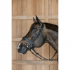 DYON PLAITED FLASH NOSEBAND WITH PULL-BACK Ogłowie z plecionym nachrapnikiem szwedzkim
