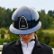 KEP ITALIA CROMO 2.0 SHINE BLUE Kask jeździecki SZEROKI DASZEK