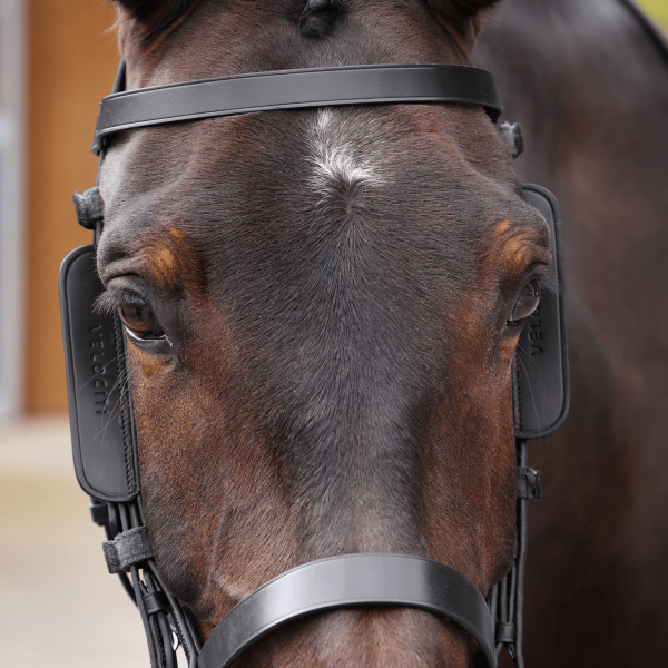 SHIRES EQUESTRIAN VELOCITI GARA BLINKERS Skórzane zaślepki