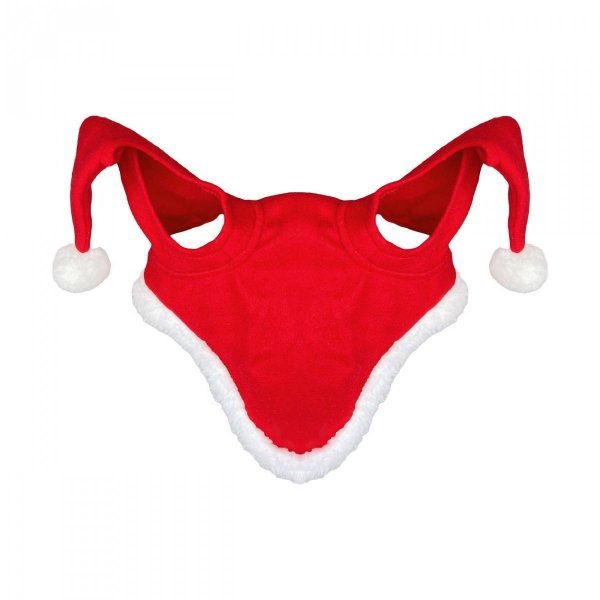 YORK Nauszniki dla konia świąteczne z pomponami