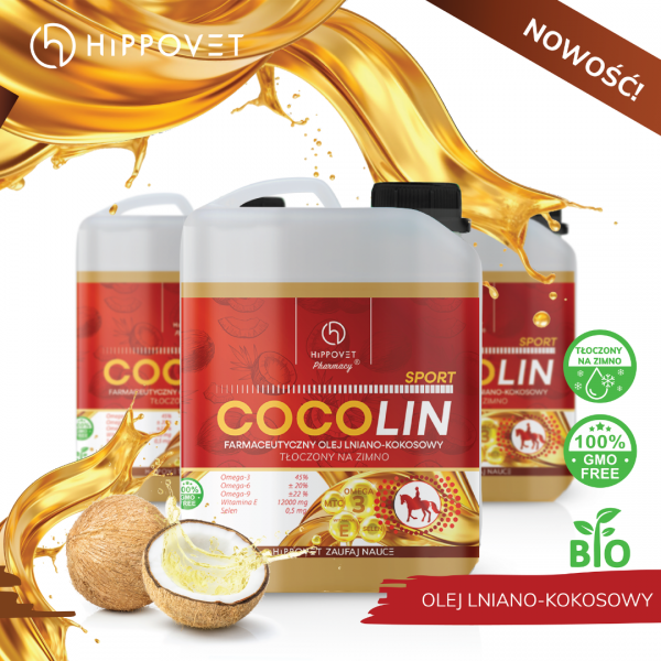 HIPPOVET PHARMACY COCOLIN SPORT  olej lniano - kokosowy 5L
