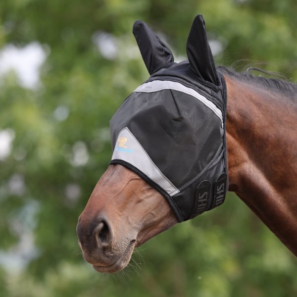 SHIRES EQUESTRIAN PRO FINE MESH Maska przeciw owadom dla konia