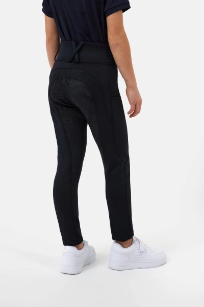 HORZE CHARA Bryczesy jeździeckie z wysokim stanem i pełnym lejem silikonowym DZIECIĘCE