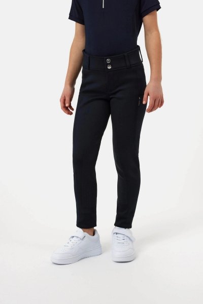 HORZE CHARA Bryczesy jeździeckie z wysokim stanem i pełnym lejem silikonowym DZIECIĘCE