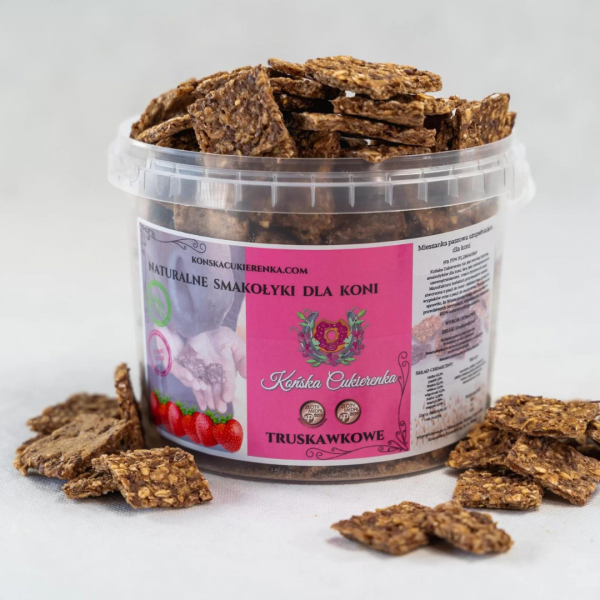 KOŃSKA. CUKIERENKA Smakołyki/Cukierki naturalne dla koni RÓŻNE SMAKI 2L