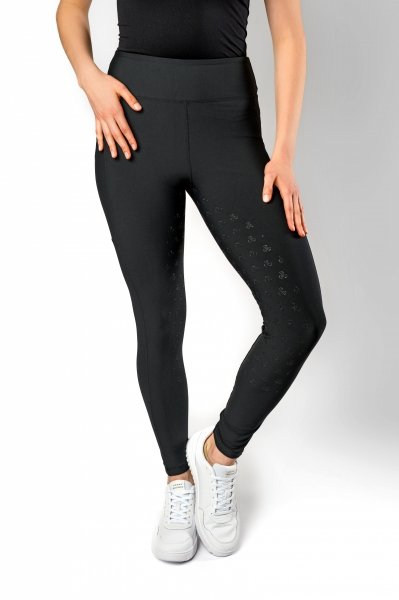 HuleHest COMFORT RIDE Legginsy jeździeckie z wysokim stanem i pełnym lejem silikonowym