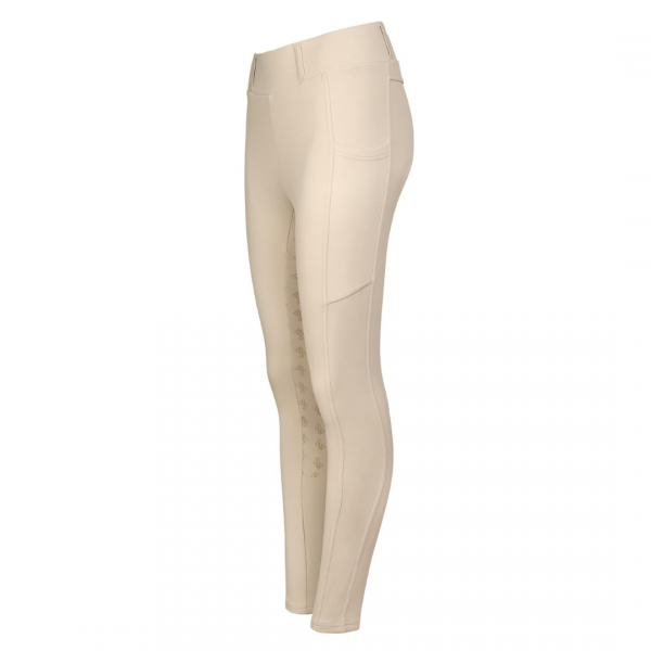 SILWEAR PRO BEIGE Legginsy jeździeckie z wysokim stanem i pełnym lejem silikonowym