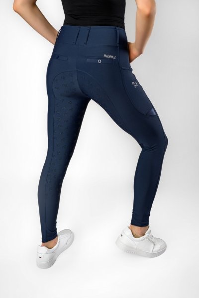 HuleHest SIGNATURE RIDE Legginsy jeździeckie z wysokim stanem i pełnym lejem silikonowym