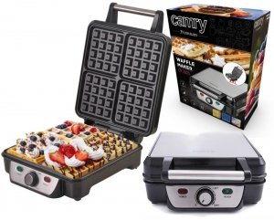 GOFROWNICA DUŻA OPIEKACZ 2 CHRUPIĄCE GOFRY 1500W CAMRY CR3025