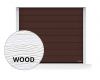 Brama LPU 42 2500 x 1900 mm, Przetłoczenia M, Woodgrain, kolor RAL 8028 brązowy + prowadzenie Z