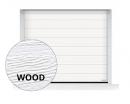 Brama LPU 42 2315 x 2080 mm, Przetłoczenia M, Woodgrain, kolor RAL 9016 biały + prowadzenie Z