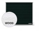 PROMOCJA dostępna OD RĘKI: Brama LPU 42 3600 x 2000 mm, Przetłoczenia M, Woodgrain, kolor RAL 9005 czarny + prowadzenie Z
