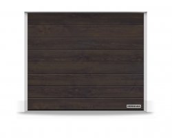 Brama RenoMatic 2500 x 2500 mm, Przetłoczenia M, Decocolor, Night Oak + prowadzenie Z