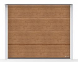 Brama LPU 42 2750 x 2500 mm, Przetłoczenia L, Decograin, Winchester Oak + prowadzenie Z