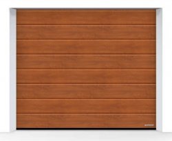 Brama LPU 42 3500 x 2250 mm, Przetłoczenia M, Decograin, Golden Oak + prowadzenie Z