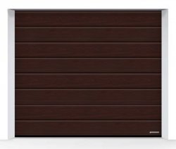 Brama LPU 42 5500 x 2125 mm, Przetłoczenia M, Decograin, Rosewood + prowadzenie N