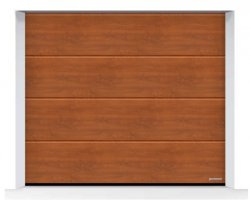 Brama LPU 42 2315 x 2080 mm, Przetłoczenia L, Decograin, Golden Oak + prowadzenie Z