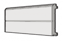 Panel pośredni bramy IsoMatic 42/20mm, przetłoczenie M