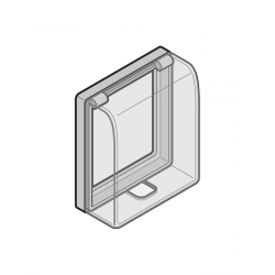 Osłona do sterownika H-BS – tworzywo sztuczne, wymiary 114 × 100 × 42,5 mm