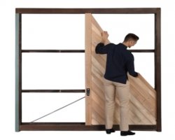 Brama uchylna N80, 2250 x 2125 mm, wzór 905 do samodzielnego wypełnienia, kolor RAL 8028 brązowy