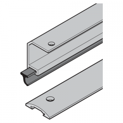 Profil aluminiowy BRB z uszczelką i progiem półokrągłym, 625 mm