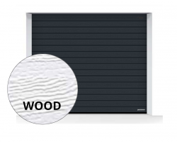 Brama LPU 42 2500 x 2000 mm, Przetłoczenia S, Woodgrain, kolor RAL 7016 antracytowy + prowadzenie Z