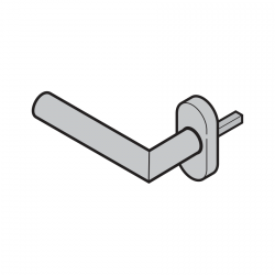 Klamka D-310 CARO z trzpieniem 31 mm, stal nierdzewna, TopComfort, ThermoSafe, TopPrestige, TopPrestigePlus, ThermoSafe Hybrid, ThermoPlan Hybrid