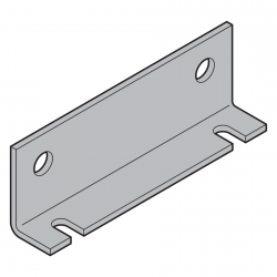 Kątownik mocujący do profilu zamkniętego, 120 mm