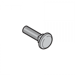Śruby z łbem płaskim okrągłym i gniazdem czworokątnym M6 × 50 mm