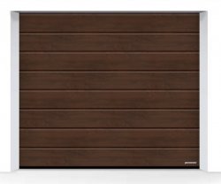 Brama LPU 42 2500 x 2500 mm, Przetłoczenia M, Decograin, Dark Oak + prowadzenie Z
