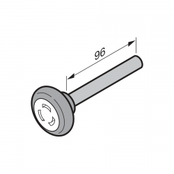 Rolka bieżna z osią 110 mm, prowadzenie typu Z, BZ