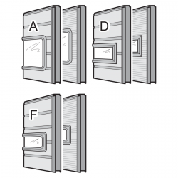 Segment drzwi przejściowych, ocieplany, 625, pod przeszklenie Sandwich typ A, D, F, przetłoczenia S, Stucco