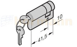 Jednostronna wkładka patentowa N 80 / F 80 / EcoStar / brama z drzwiami przejściowymi z 2 kluczami wg DIN 18252 / 18254 31,5 + 10 mm