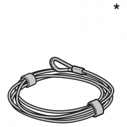 Linka stalowa Ø 4 mm BRH 1800 – 1900 mm (L = 2300)