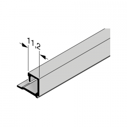 Aluminiowa listwa przyszybowa NFS 16, grubość wypełnienia 16 mm, długość do 6000 mm