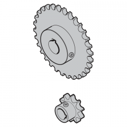 Koło łańcuchowe 1/2”, z=15, Ø 25 mm do wału napędowego K09