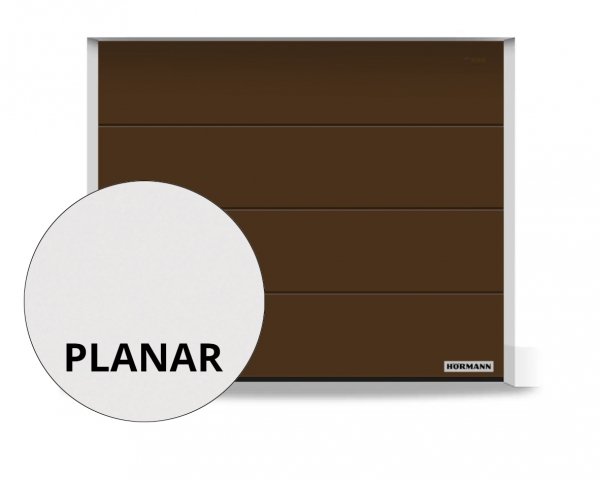 Brama RenoMatic 2750 x 2125 mm, Przetłoczenia L, Planar, kolor CH 8028 Matt deluxe brązowy + prowadzenie Z