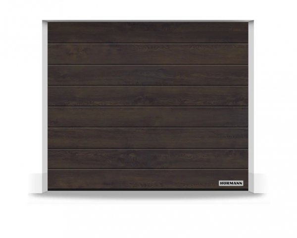 Brama RenoMatic 2500 x 2500 mm, Przetłoczenia M, Decocolor, Night Oak + prowadzenie Z