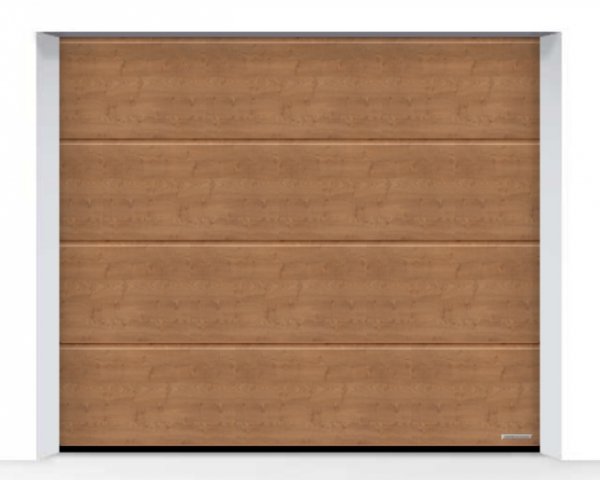 Brama LPU 42 2750 x 2500 mm, Przetłoczenia L, Decograin, Winchester Oak + prowadzenie Z