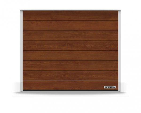 Brama RenoMatic 3000 x 3000 mm, Przetłoczenia M, Decocolor, Dark Oak + prowadzenie N