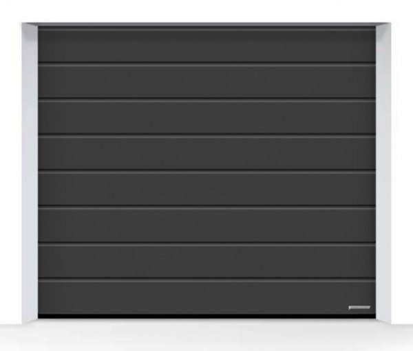 Brama LPU 42 4000 x 2125 mm, Przetłoczenia M, Decograin, Titan Metallic CH 703 + prowadzenie Z