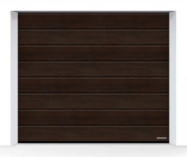 Brama LPU 42 5000 x 2250 mm, Przetłoczenia M, Decograin, Night Oak + prowadzenie N