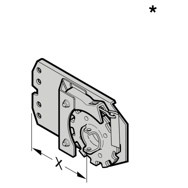 Zabezpieczenie przed pęknięciem sprężyny x = 185 mm, prawe, rozmiar 8, 9